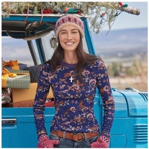 Sundance Loretta waffle knit thermal long sleeve top